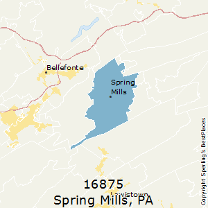 mills spring pennsylvania zip pa maps